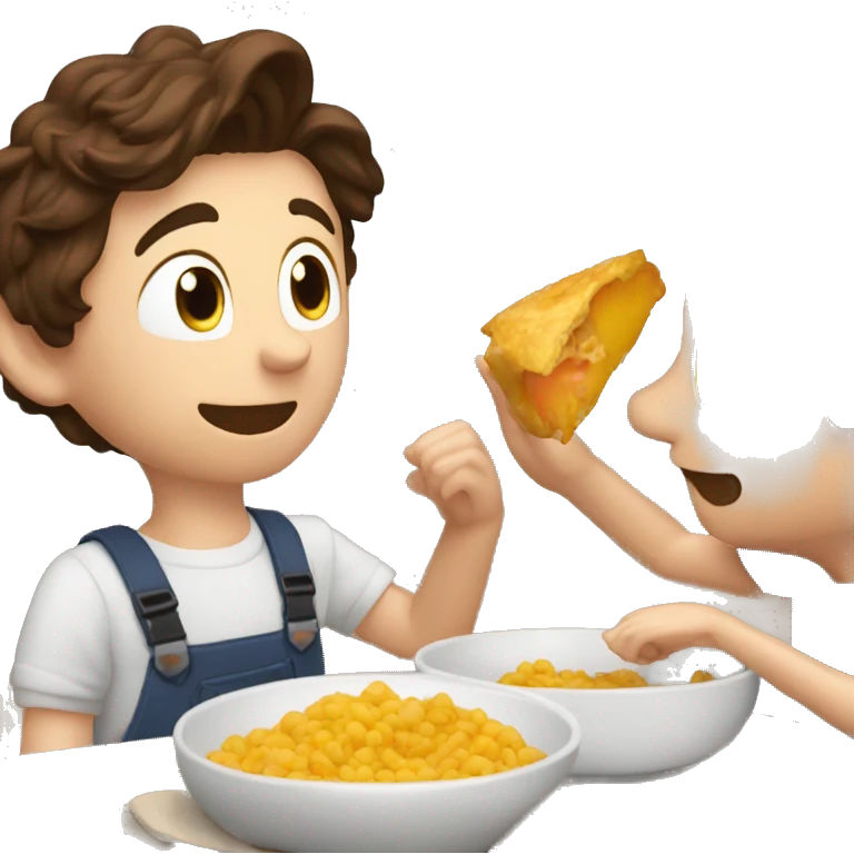 Tom Holland qui mange des pâtes  emoji