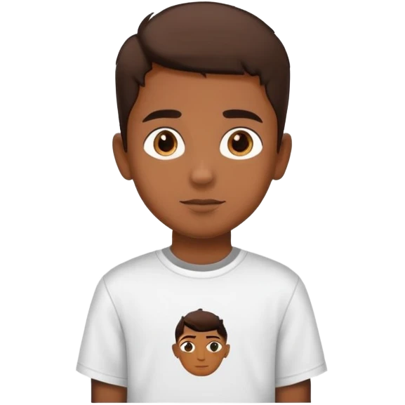 A boy with Sajith name printed shirt  emoji