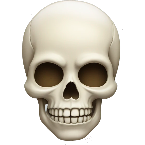 Skull with eyebrow raised emoji