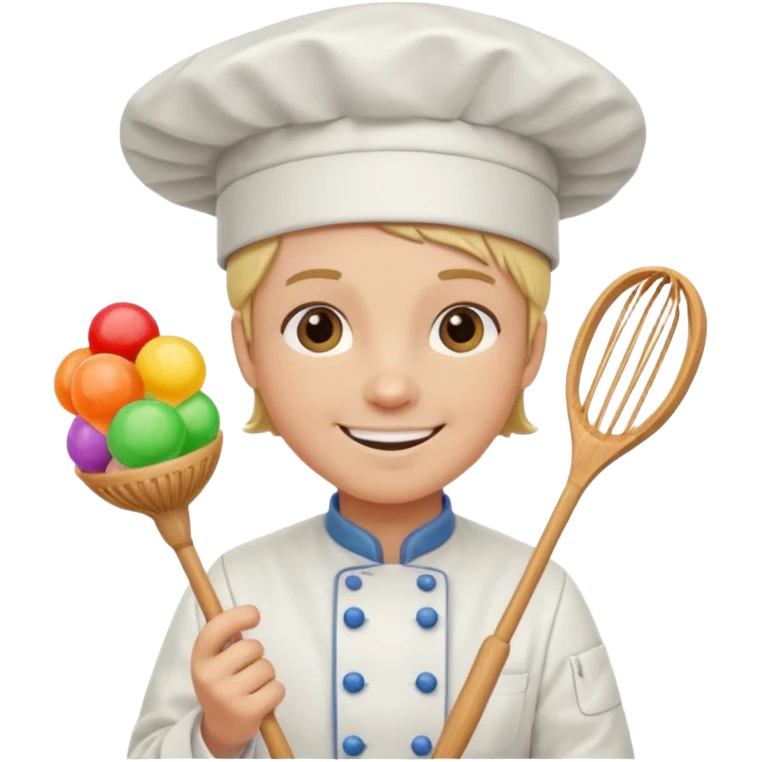 Chef + gumdrop hat,Candy Chefs. emoji