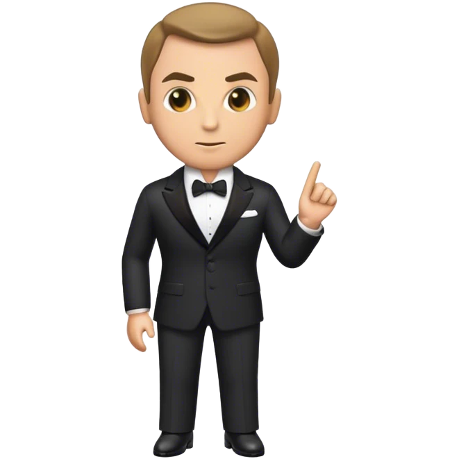 Cinematic Realistic James Bond Portrait Emoji, depicted as a suave, sophisticated secret agent in a tailored suit with a cool, composed gaze and an air of stealth and charm, rendered with crisp textures and dynamic cinematic lighting that captures his timeless espionage allure. emoji