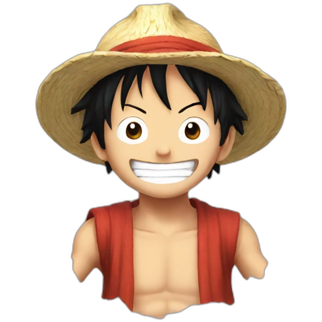 luffy saying hello emoji