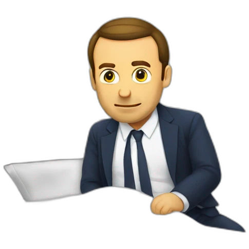 Macron malade dans le lit emoji