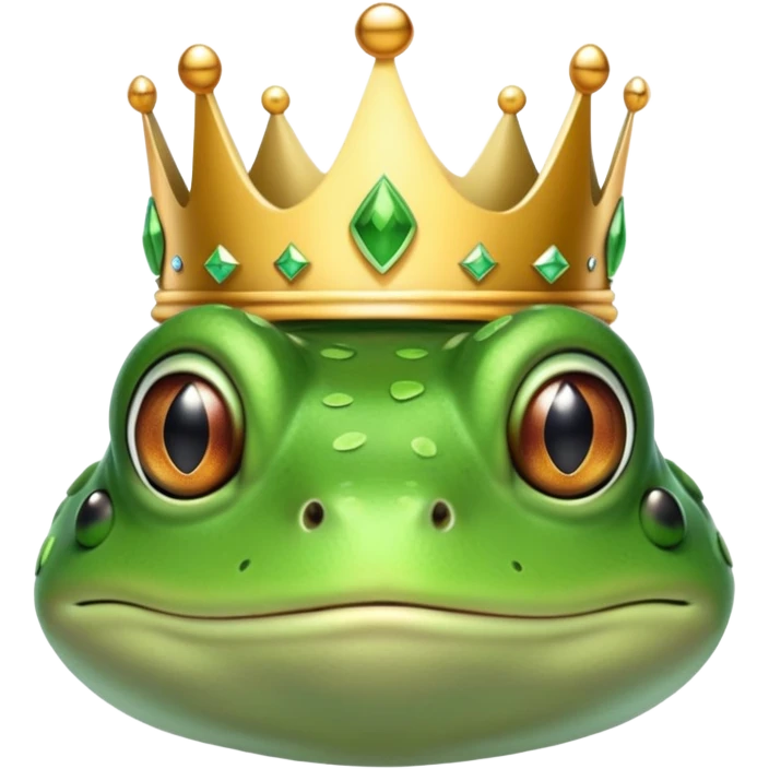 Rana con una corona emoji