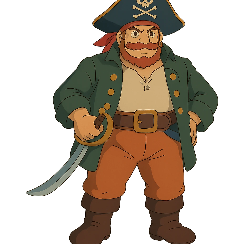 ghibli style pirate emoji