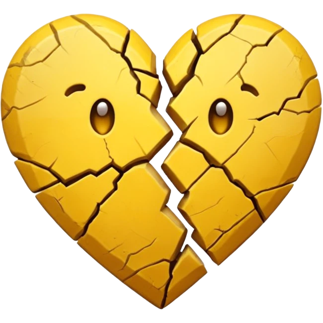 Yellow broken heart emoji emoji