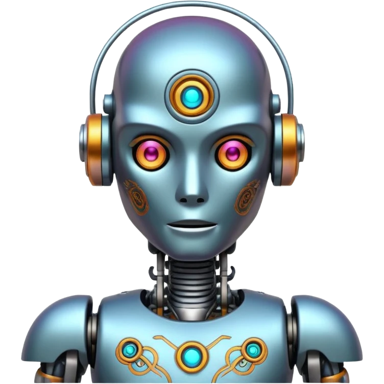 robot with body tattoo emoji