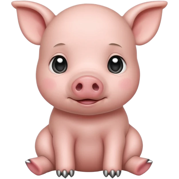 baby pig gray colored  emoji