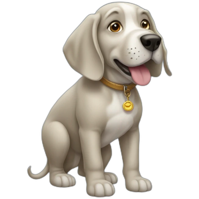 Chien sur un éléphant emoji