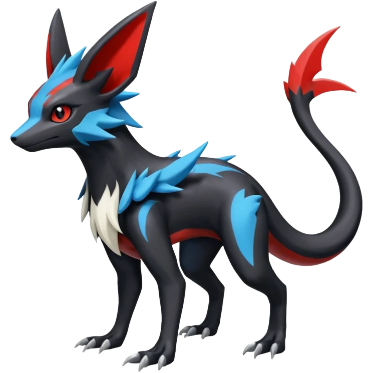 Salandit-Noivern-Nargacuga-Umbreon-Silvally-fusion (full body) emoji