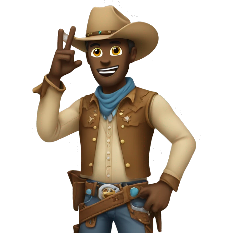 Cowboy doing shaka emoji emoji