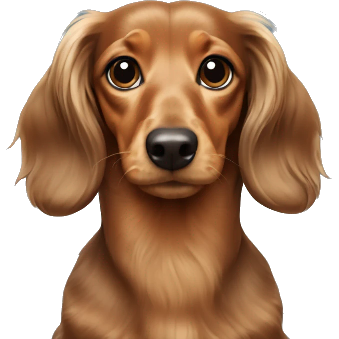 Miniature long haired dachshund  emoji