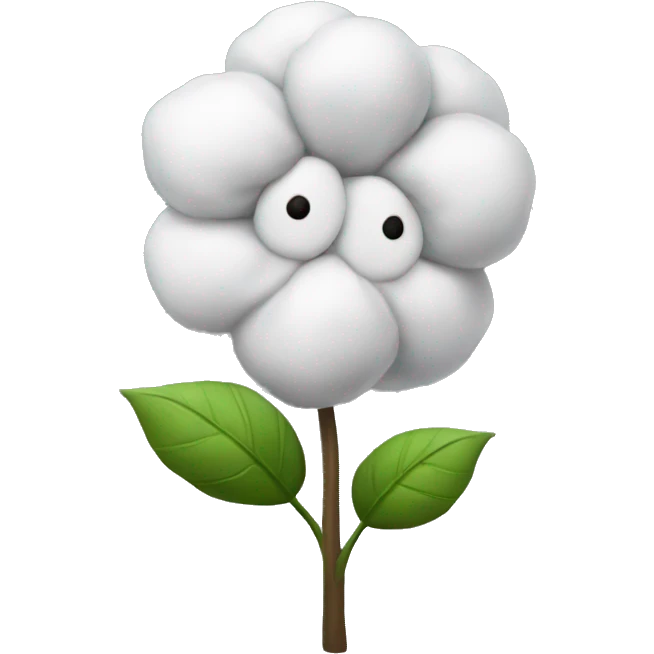 cotton plant white worker emoji