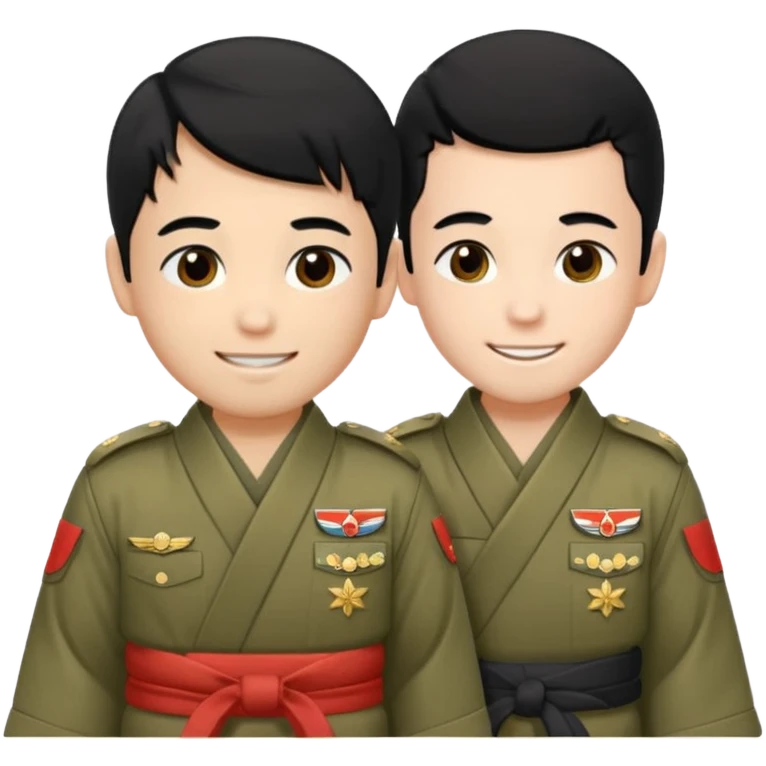 two brothers and two different sides of the world fighting, but still being in brotherly love. No one is an exchange student emoji