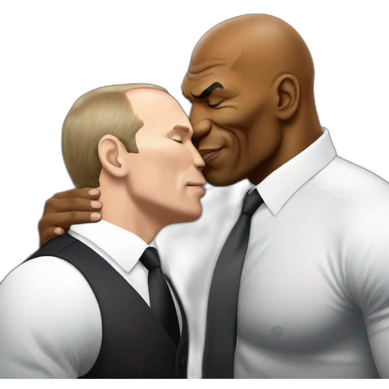 mike tyson kissing putin emoji