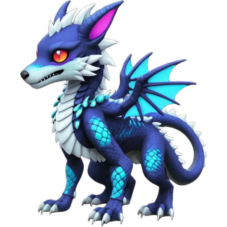 Cool gothic cute badass Scaley cyber-Vernid-Protogen-Primagen-Dutch-Angel-Dragon-Sergal-Trico-Fursuit-furry-fursona emoji