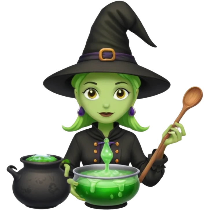 green witch cooking potion emoji