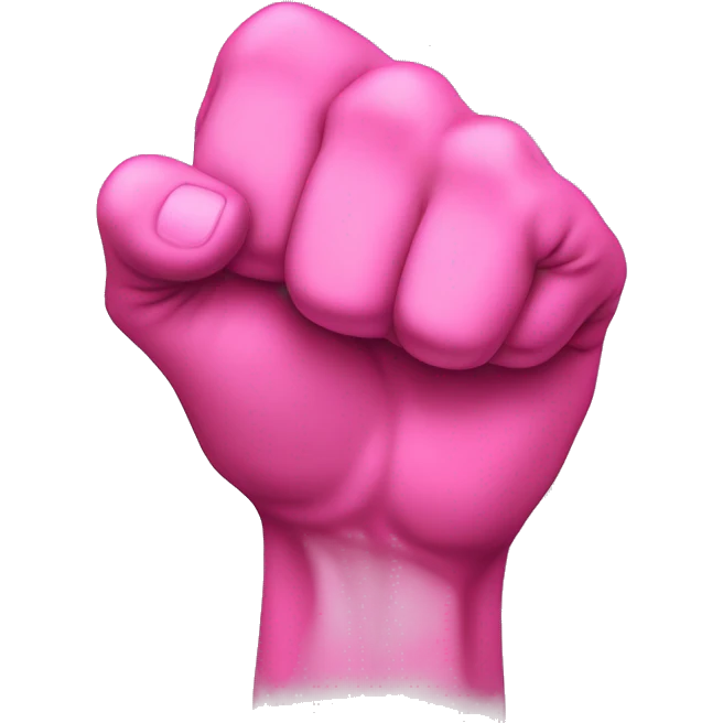 a hand in a fist, but the pink is still out emoji