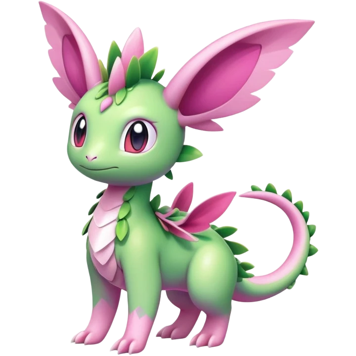 Shiny Exotic Cute Majestic Ethereal Sparkly Flygon-Sylveon-Shaymin-Meganium-Hybrid-Creature emoji