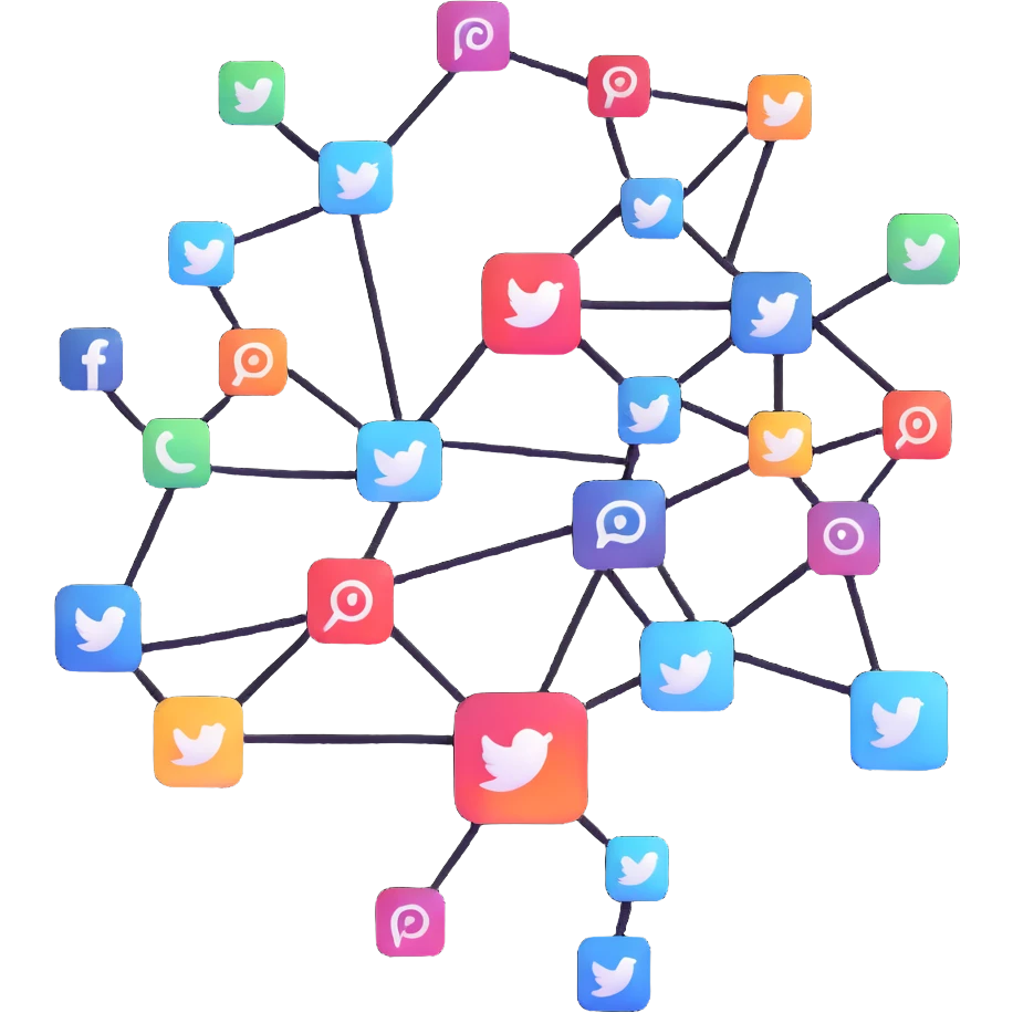 connecting social media accounts, SNS platform integration emoji