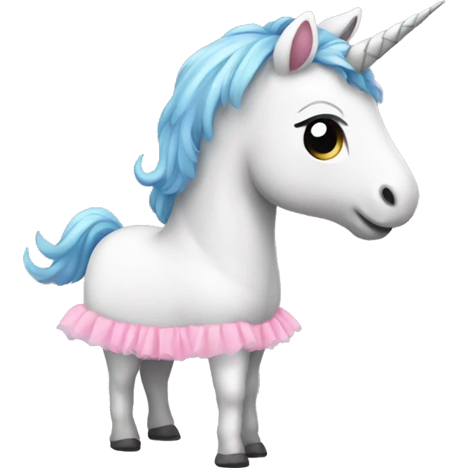 unicorn wearing a tutu emoji