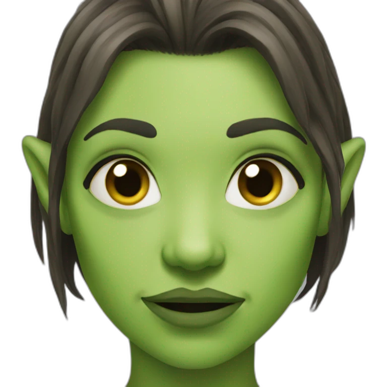female orc face emoji
