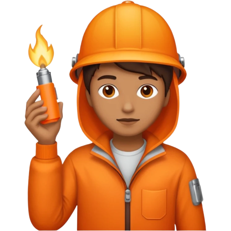 lighter orange. full body.  emoji