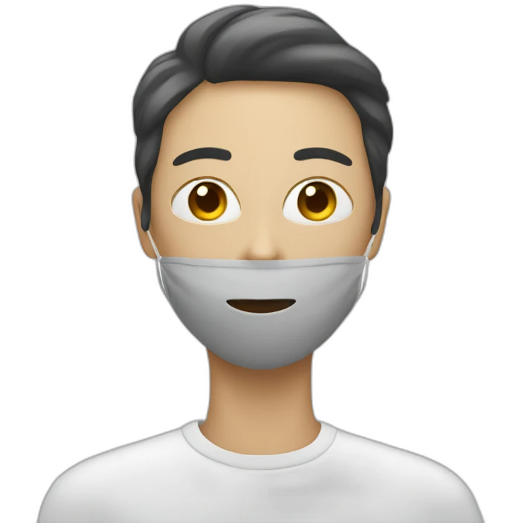 Someone wearing a mask palastine emoji