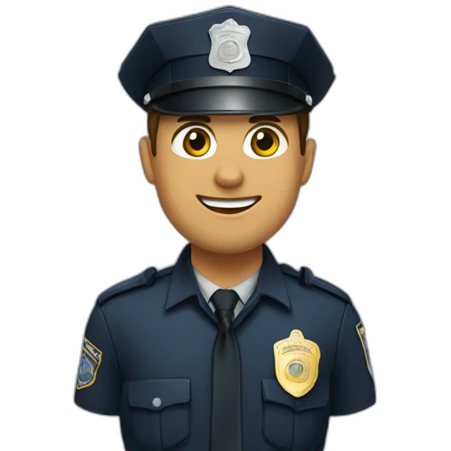 Police officer in a building emoji
