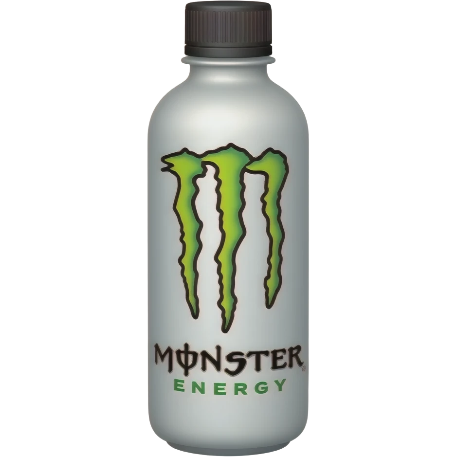 Make it on pixel art monster white energy drink emoji