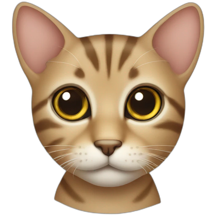 Cute tabby cat with huge eyes emoji