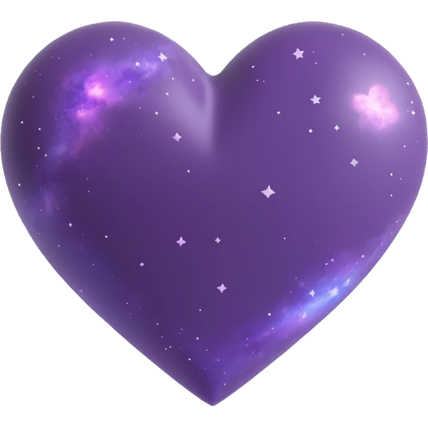 purple galaxy heart transparent emoji