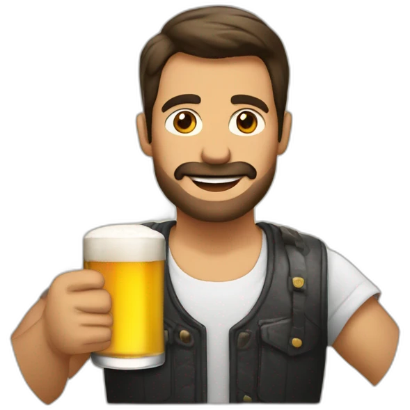 Hombre con cerveza  emoji