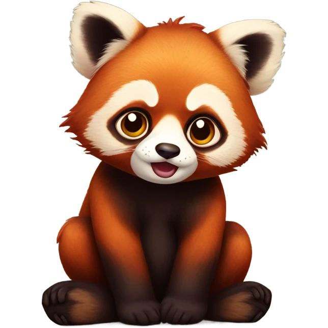 crying red panda emoji