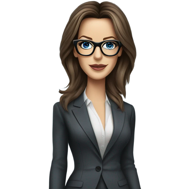 Hyper Realistic photo Kate Beckinsale blue eyes wearing glasses in a business meeting high fashion  emoji