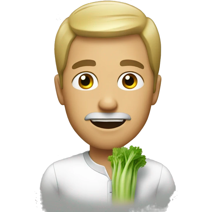 Man with a celery emoji