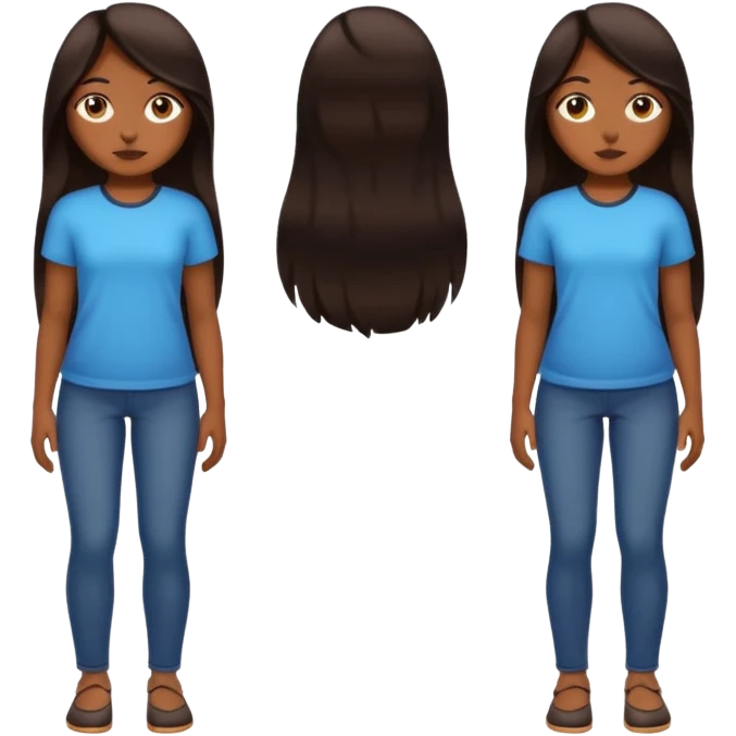 full body girl with brown skin emoji