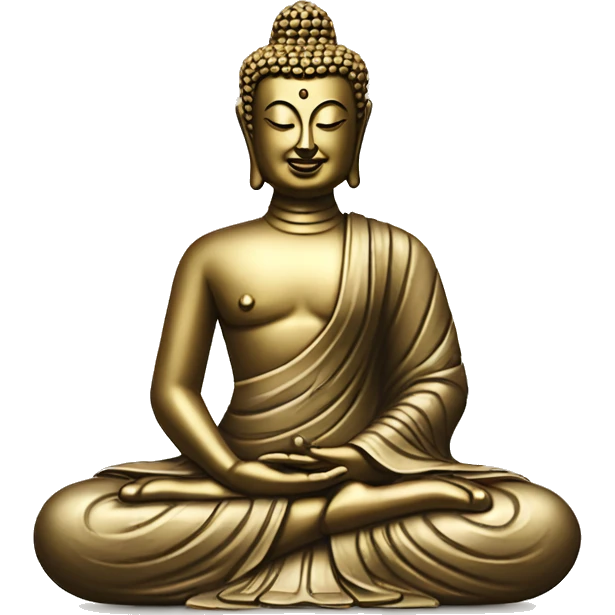 bouddha assis entouré bambou  emoji