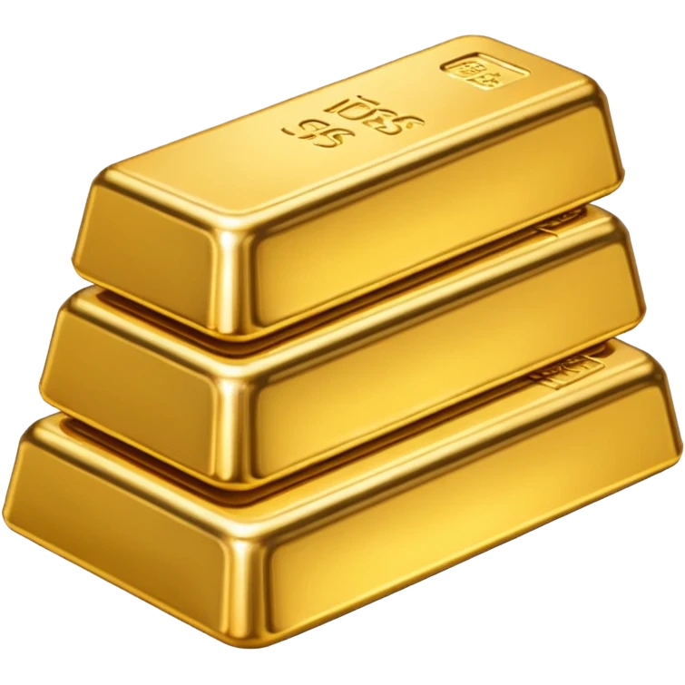 Many gold bars emoji