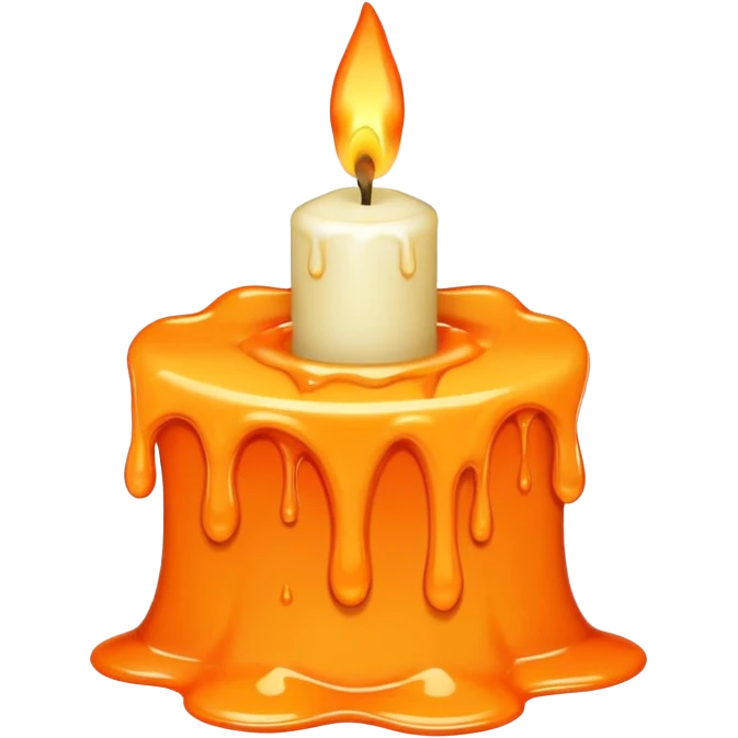 melting candle passage of time. emoji