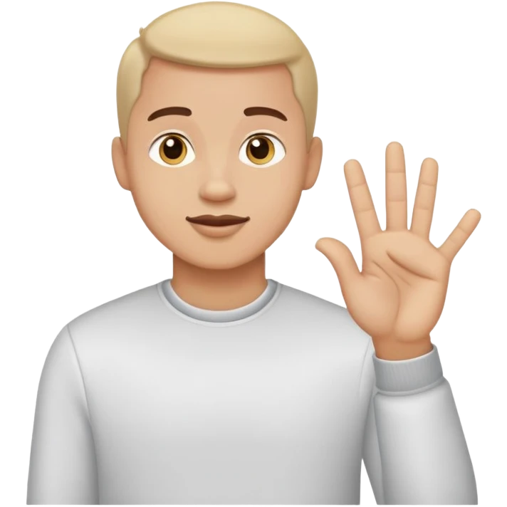 man using sign language emoji