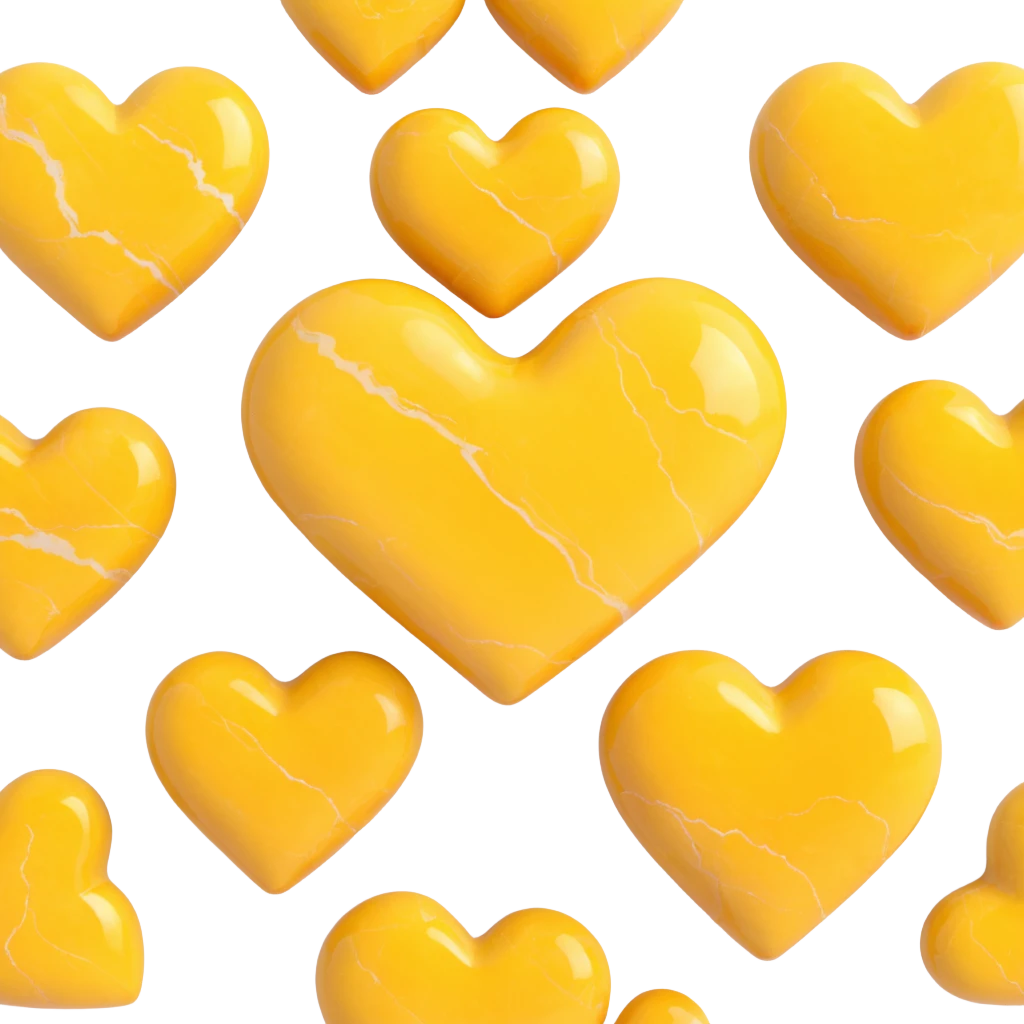 marble yellow heart emoji
