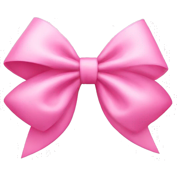 coquette bow pink emoji