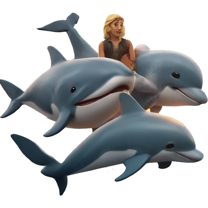 atardecer con delfines emoji