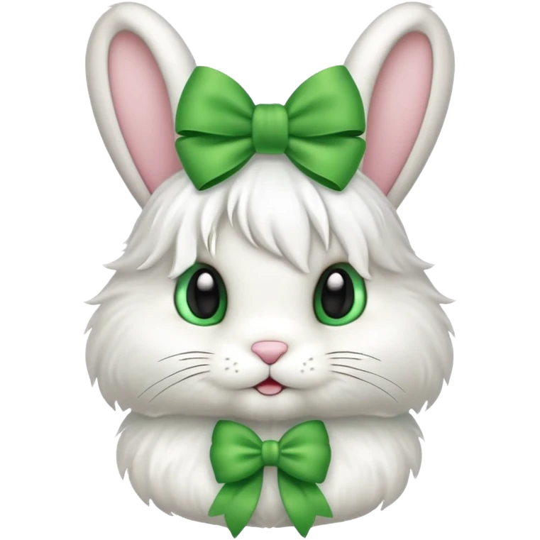 Bunny wearing a green bow emoji