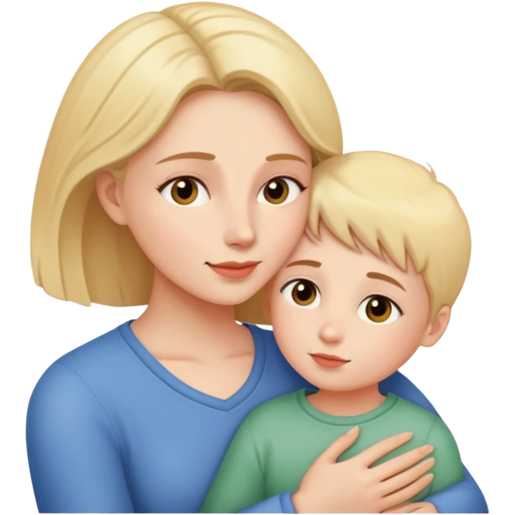 Žena co objima dite emoji