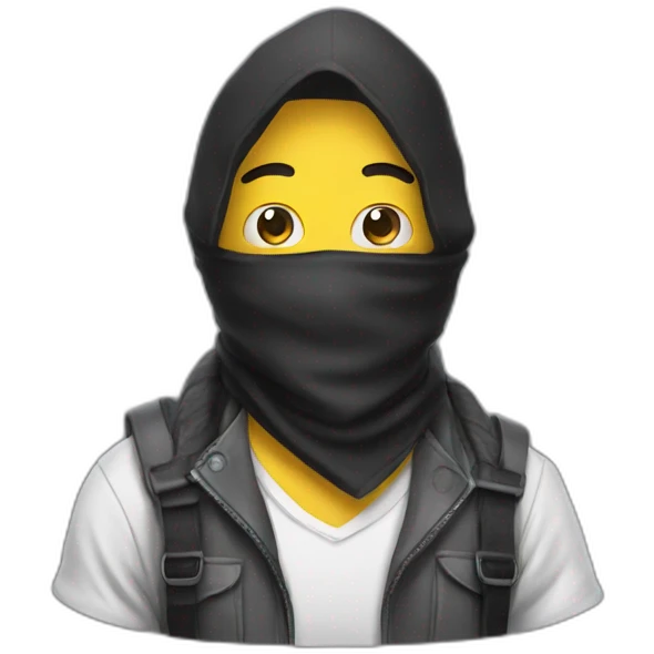 hacker with a bandana emoji