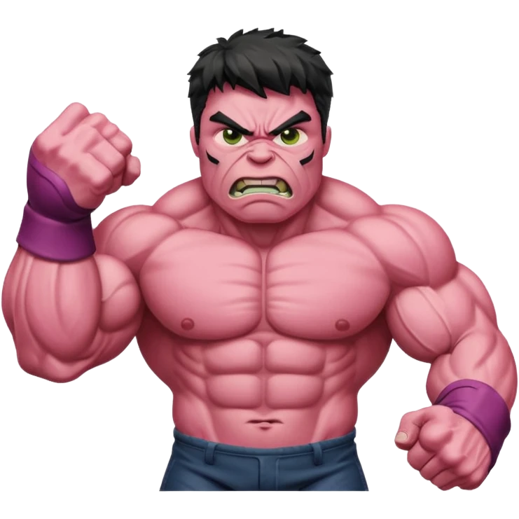 HULK COR DE ROSA emoji