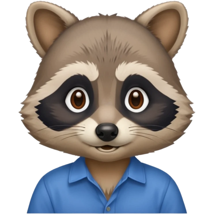 waitor racoon blue shirt emoji