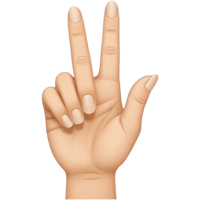Hand sign middlefinger over the ringfinger emoji